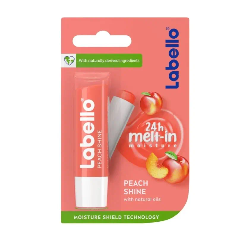 Labello Peach Shine label Lip Care
